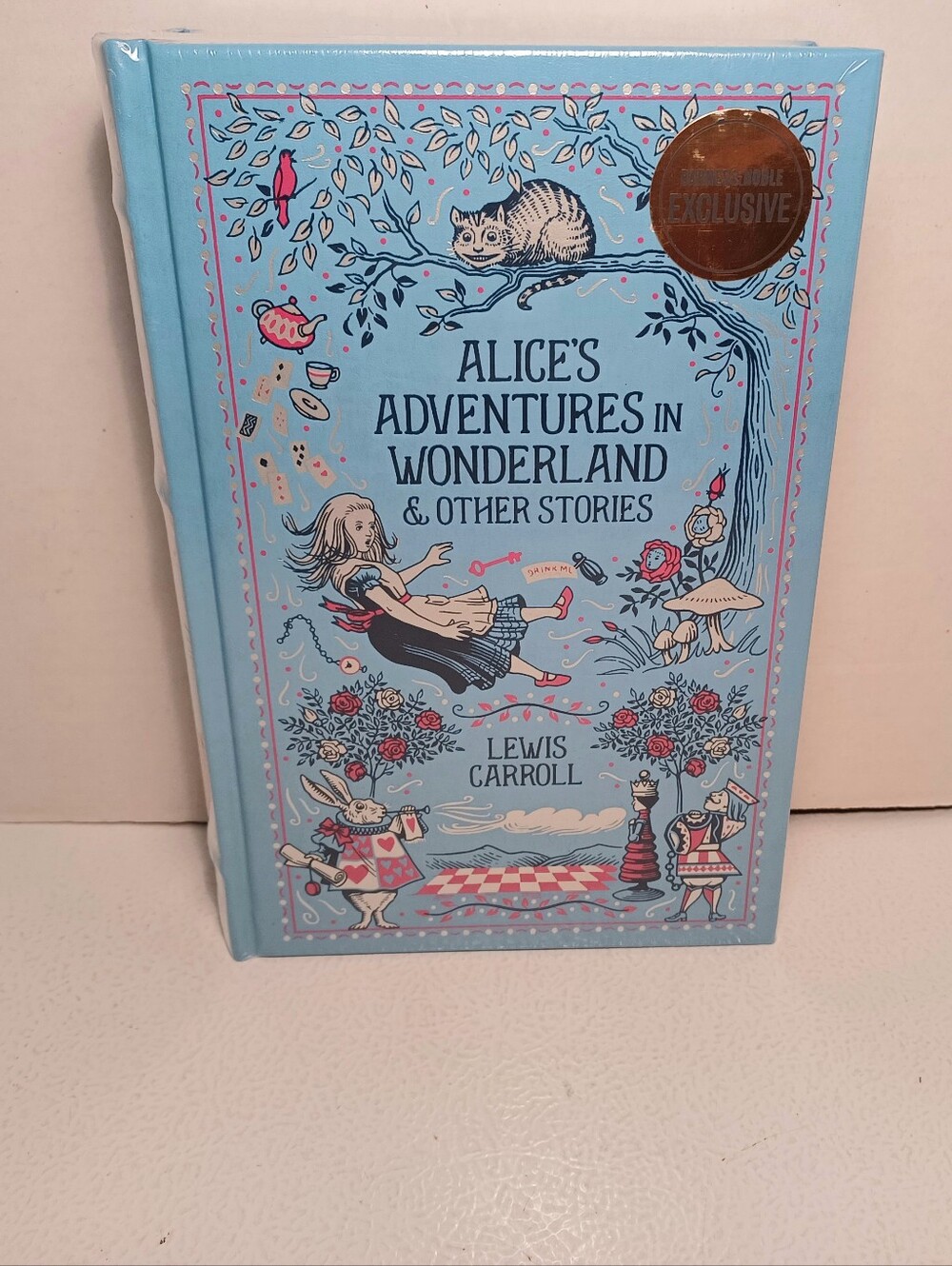 ALICE'S ADVENTURES IN WONDERLAND & OTHER STORIES Leather Bound Collectible NEW